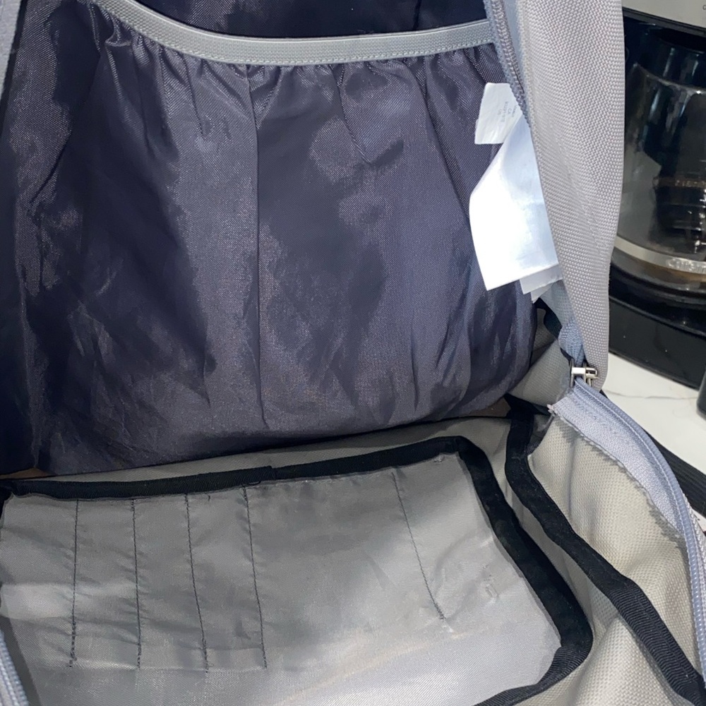 JanSport Gray Backpack with Brown Base - Picture 6 of 6